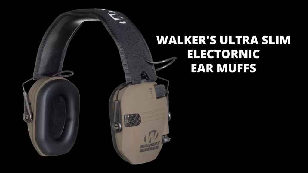 Walkers Slim Electronic Shooting Ear Muffs – 23 DB NRR, Ambient Sound Enhancement, Green